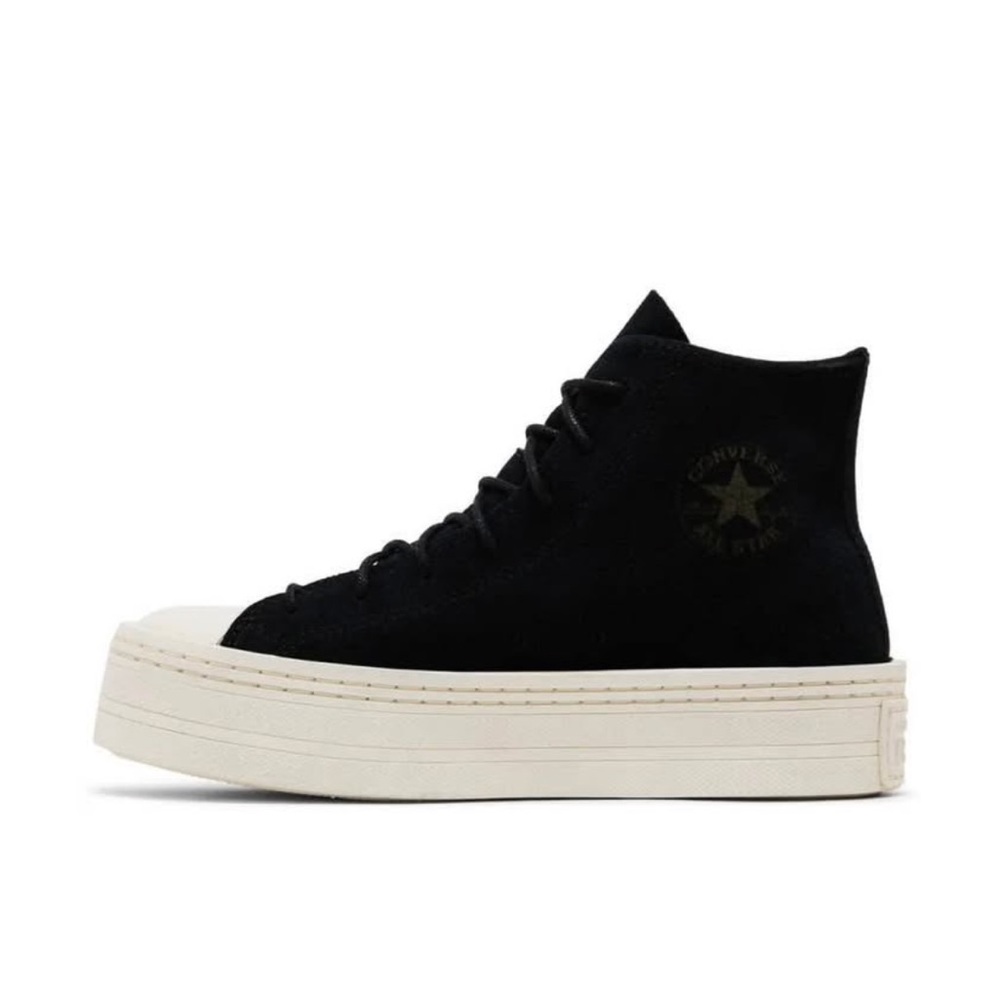 Converse Black and White High-Top Sneakers with Platform Sole